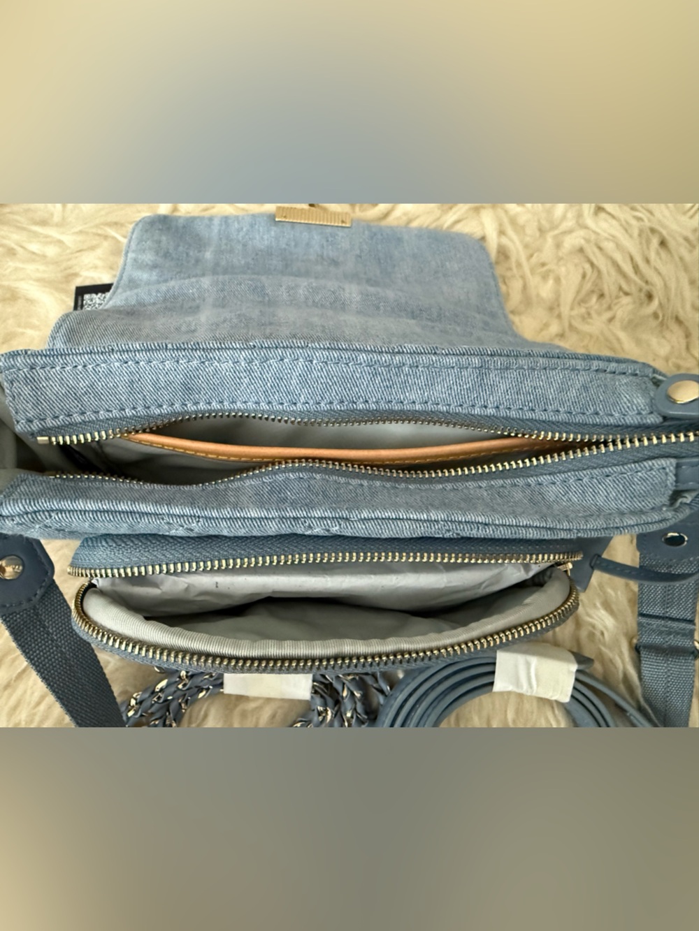 MZ Wallace Lock Crossbody Small True Light Denim - Picture 6 of 8